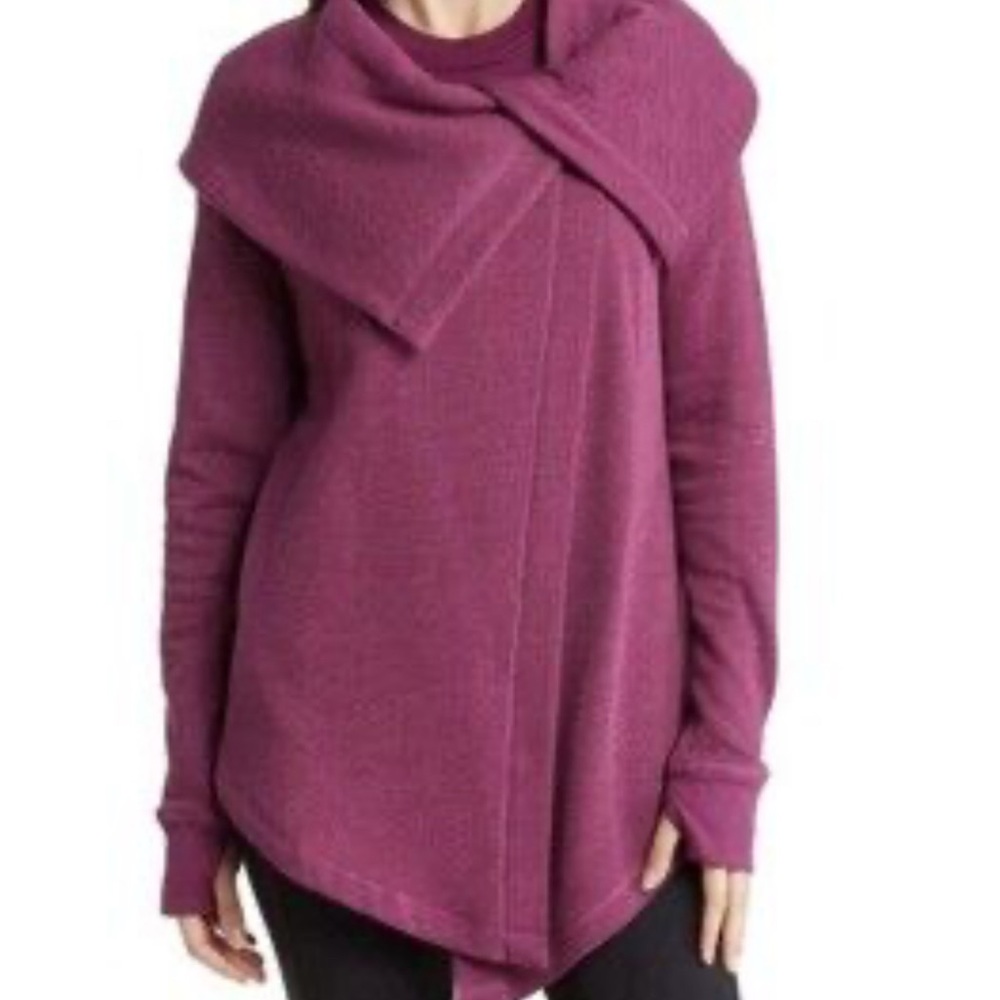 Z by Zella Shooting Star Drape Collar Cardigan Snap Sweatshirt